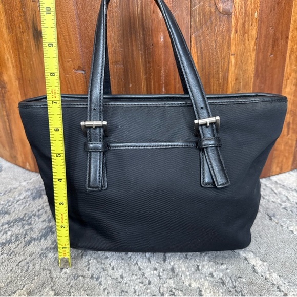 COACH Black Nylon Leather Vintage Tote Purse Hand Bag Purse Small 7447 F - Picture 4 of 12